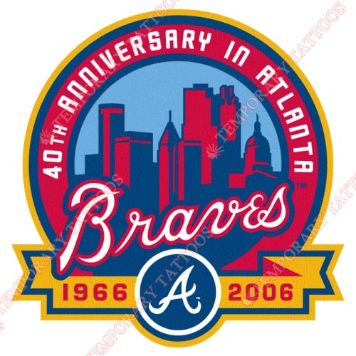 Atlanta Braves Customize Temporary Tattoos Stickers NO.1404